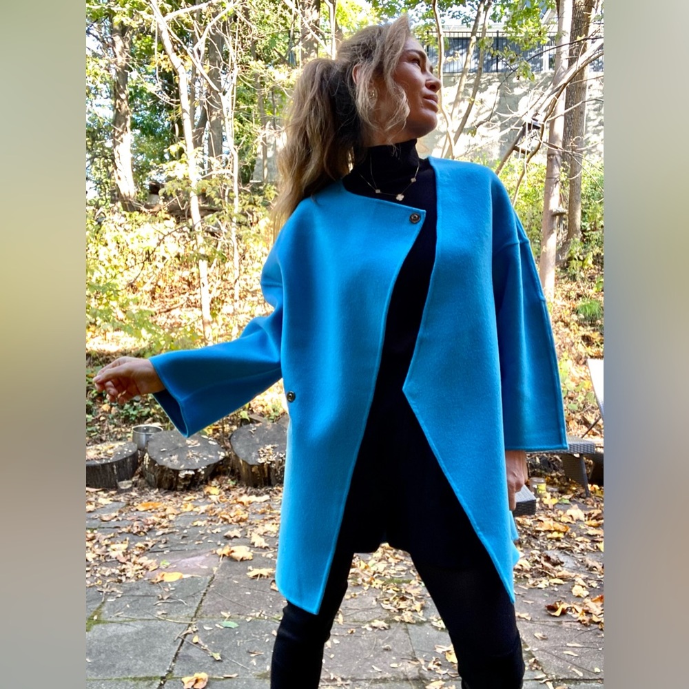 Blue Sky Factory Wool Coat, Sz M - Picture 1 of 15